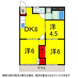 桜木駅 徒歩15分 1階の物件間取画像